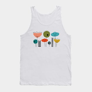 Mid Century Flowers Simple Tank Top